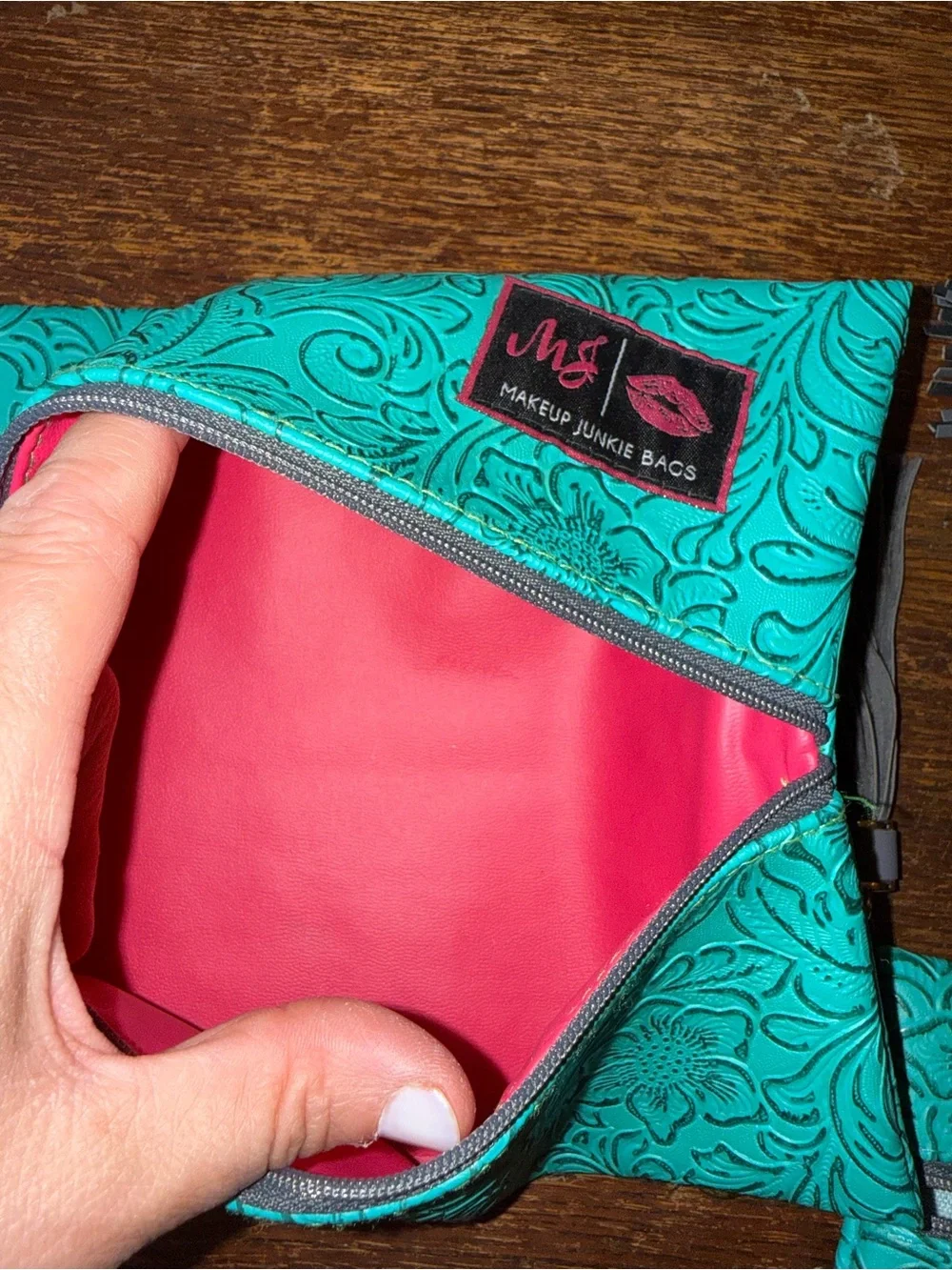 NWT set - 5 Turquoise Dream Makeup Junkie Bags micro, mini, small, medium, large